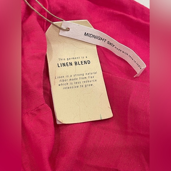 Anthropologie Midnight Sky Barbiecore Pink Tiered Boho Maxi Skirt XL NWT Retro - Picture 14 of 14